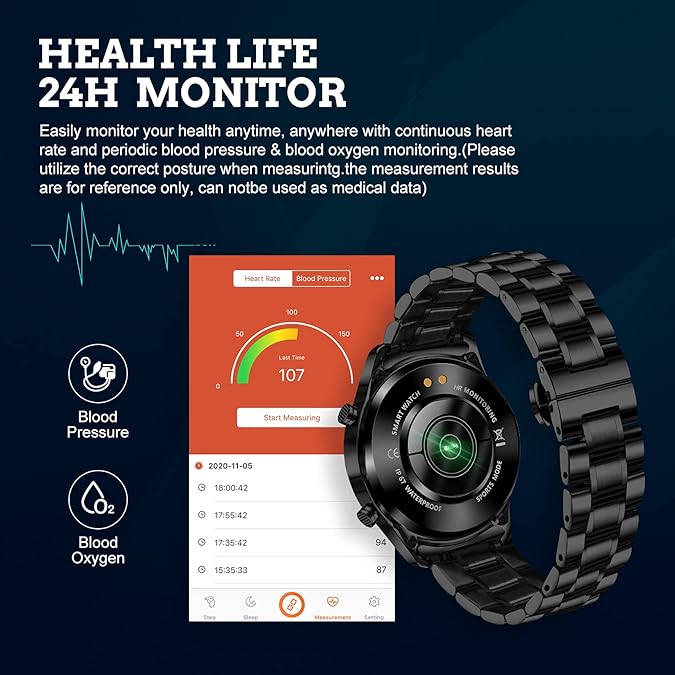 Men Stainless Steel Smart Watch